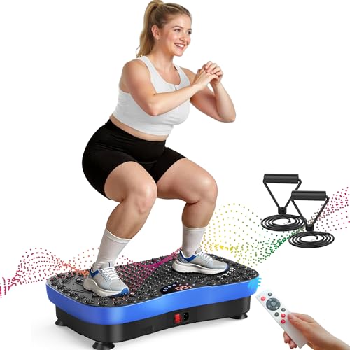 AXV Vibration Plate Fitness Platform Exercise Machine Vibrating Shaking Full Body Shaker Workout Vibrate Stand Shake Board Sport for Weight Loss Fat Burner for Gym Home Office